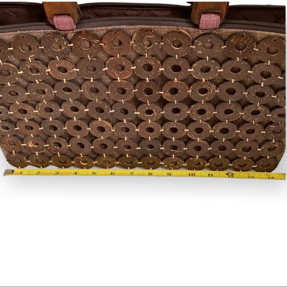 Large Handmade Coconut Shell Hand Bag - Picture 9 of 14